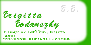brigitta bodanszky business card